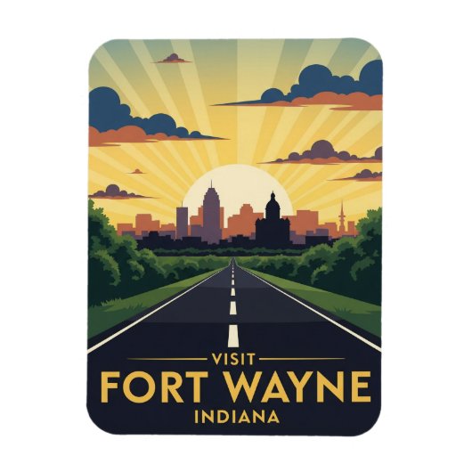 Indiana Fort Wayne Travel Magnet (Vertikal)