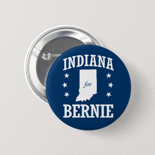 INDIANA FÜR BERNIE SANDERS BUTTON (Vorne & Hinten)