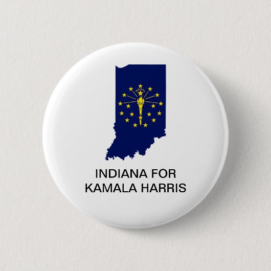 INDIANA für Kamala Harris 2024 Button (Vorderseite)