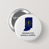 INDIANA für Kamala Harris 2024 Button (Vorne & Hinten)