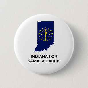 INDIANA für Kamala Harris 2024 Button