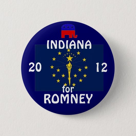 Indiana für Romney 2012 Button (Vorderseite)