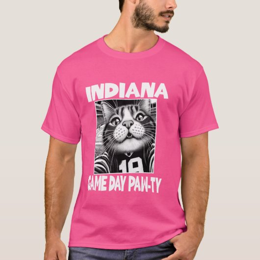 Indiana Game Day Party Funny Zuhause Staat Indiana T-Shirt (Vorderseite)