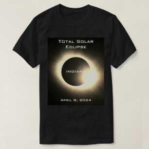 INDIANA Gesamte Sonnenfinsternis 8. April 2024 T-Shirt