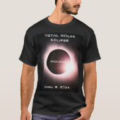 INDIANA Gesamte Sonnenfinsternis 8. April 2024 T-Shirt (Vorderseite)