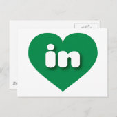 Indiana - Grünes Herz - I Liebe Postkarte (Vorne/Hinten)