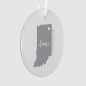 Indiana Heimat Personalisiert Ornament (Vorderseite)