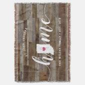 Indiana Home State Personalized Wood Look Decke (Vorderseite Vertikal)
