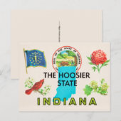 Indiana Hoosier Greeting Postcard Postkarte (Vorne/Hinten)