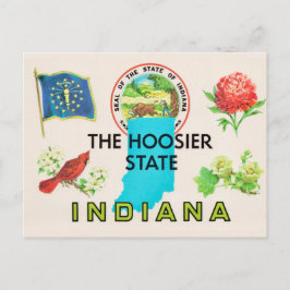 Indiana Hoosier Greeting Postcard Postkarte