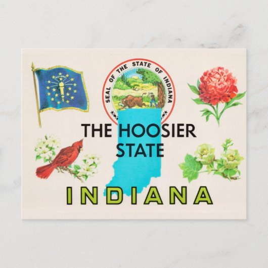 Indiana Hoosier Greeting Postcard Postkarte (Vorderseite)