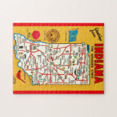 Indiana Hoosier Karte Puzzle (Horizontal)