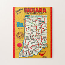 Indiana Hoosier Karte