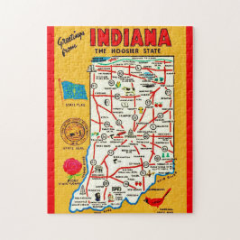 Indiana Hoosier Karte Puzzle