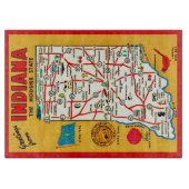 Indiana Hoosier Karte Schneidebrett (Vorderseite)