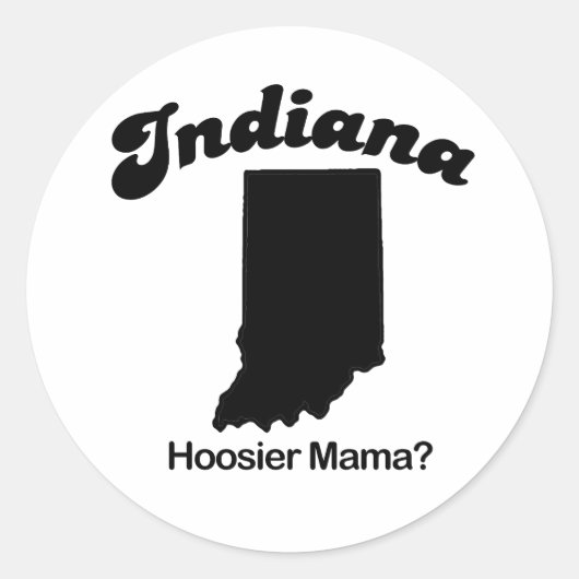 Indiana - Hoosier Mama Runder Aufkleber (Vorderseite)