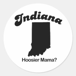 Indiana - Hoosier-Mutter Runder Aufkleber