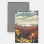 Indiana Hoosier National Forest Travel Magnet (Vorderseite/Rückseite)