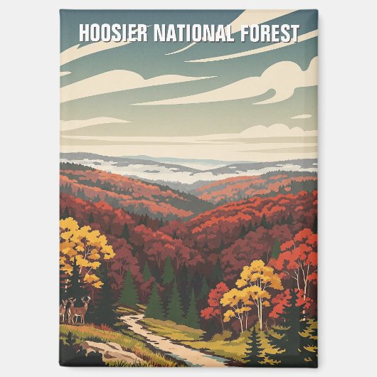 Indiana Hoosier National Forest Travel Magnet (Vorderseite)