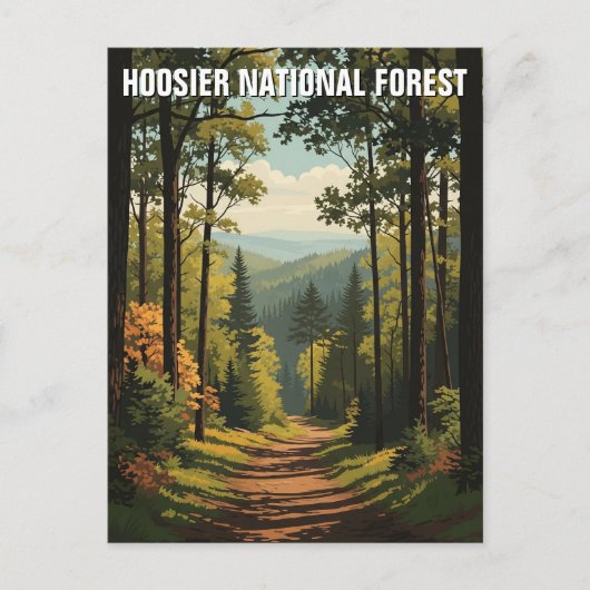 Indiana Hoosier National Forest Travel Postkarte (Vorderseite)