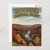 Indiana Hoosier National Forest Travel Postkarte (Vorne/Hinten)