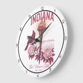 Indiana Hoosier State Wall Art Große Wanduhr (Winkel)