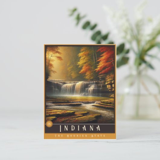 Indiana | Hyper-Realistisches Staat Postkarte (Stehend Vorderseite)