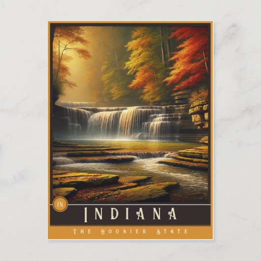 Indiana | Hyper-Realistisches Staat Postkarte (Vorderseite)