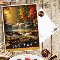 Indiana | Hyper-Realistisches Staat Postkarte
