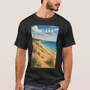 Indiana Illustration Reise Kunst Vintage T-Shirt
