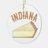 Indiana IN Hoosier Zucker-Pießereicreme Slice Keramik Ornament (Links)