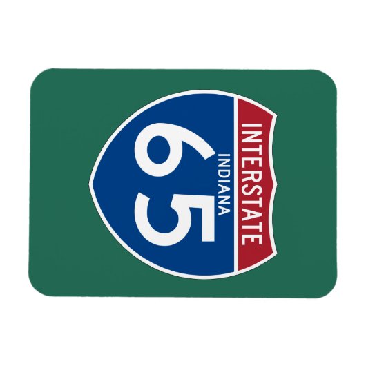 Indiana in I-65 Interstate Highway Shield - Magnet (Horizontal)