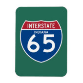 Indiana in I-65 Interstate Highway Shield - Magnet (Vertikal)