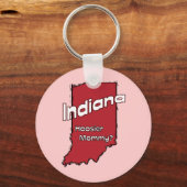 Indiana in US Motto ~ Hoosier Mommy Schlüsselanhänger (Vorderseite)