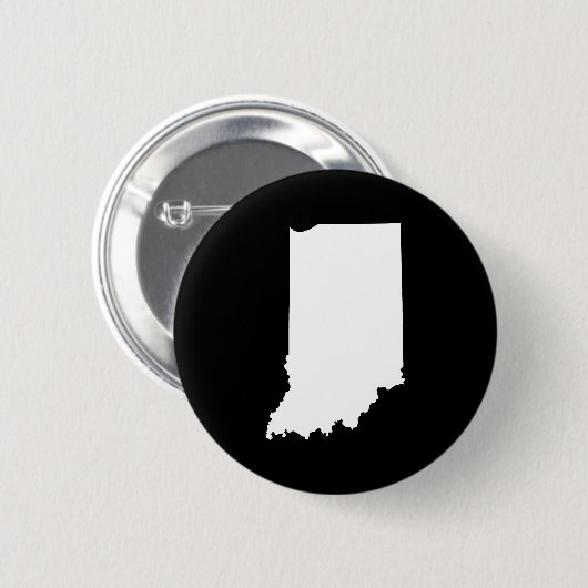 Indiana in Weiß und Schwarz Button (Vorne & Hinten)
