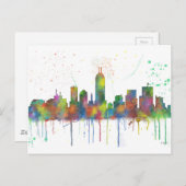 INDIANA, INDIANAPOLIS SKYLINE POSTKARTE (Vorne/Hinten)