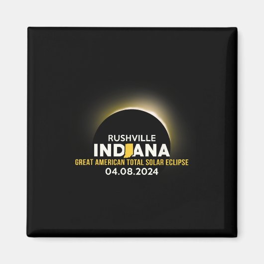 Indiana insgesamt Solar Eclipse 2024 Magnet (Vorne)
