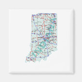 Indiana Interstate Map Magnet (Vorne)