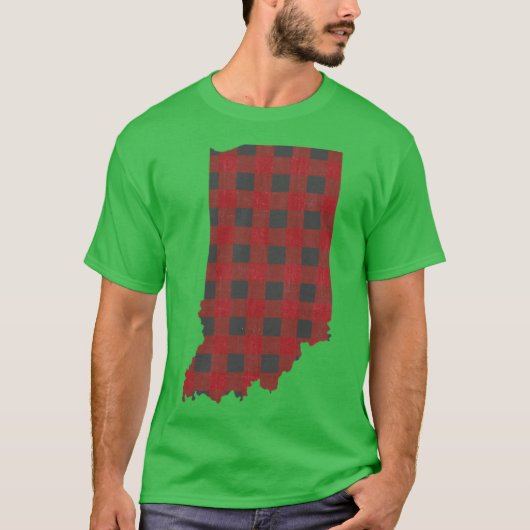 Indiana-Karo in Rot Oversize T-Shirt (Vorderseite)