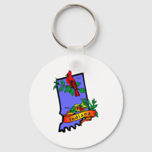 Indiana-Karte 2 Schlüsselanhänger