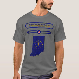 INDIANA KARTE INDIANA VEREINIGTE STAATEN SAMER BRA T-Shirt