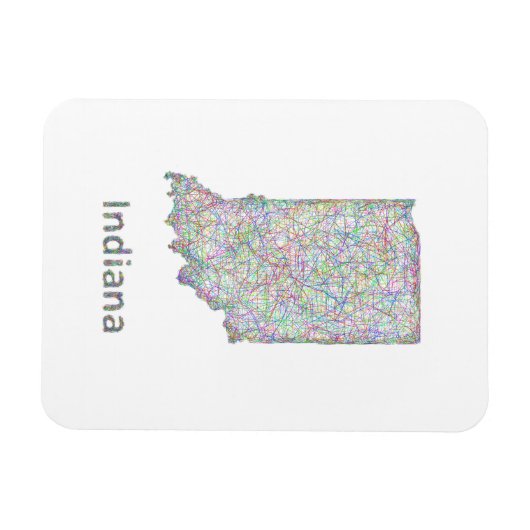 Indiana-Karte Magnet (Horizontal)