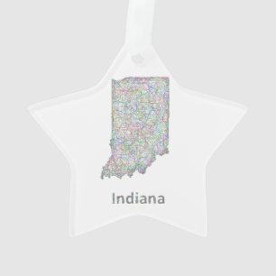 Indiana-Karte Ornament