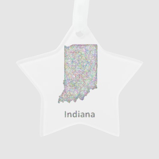 Indiana-Karte Ornament (Rückseite)