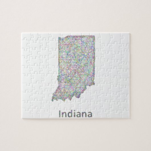 Indiana-Karte Puzzle (Horizontal)