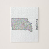 Indiana-Karte Puzzle (Vertikal)