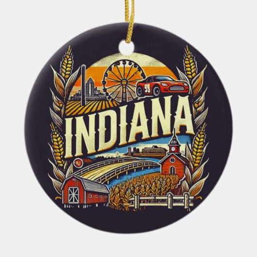 Indiana Keramik Ornament (Vorne)