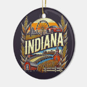 Indiana Keramik Ornament (Links)