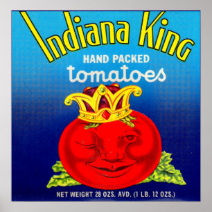 Indiana-King-Tomaten-Etikett Poster