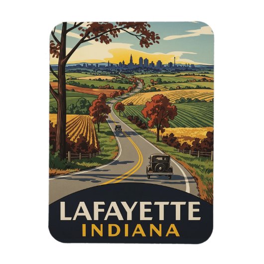 Indiana Lafayette Travel Magnet (Vertikal)
